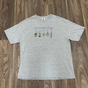 Vintage AAA University of Michigan Wolverine Shirt Men's XL Gray Bird Houses 90s